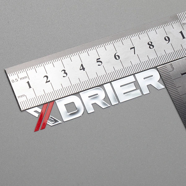 Metalen labellogo-sticker