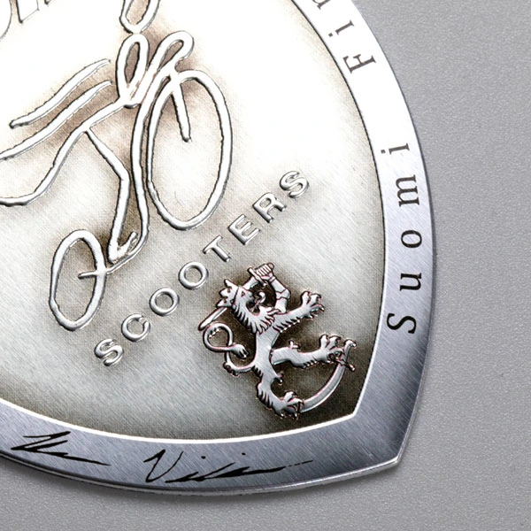 Metalen aluminium naamplaatje