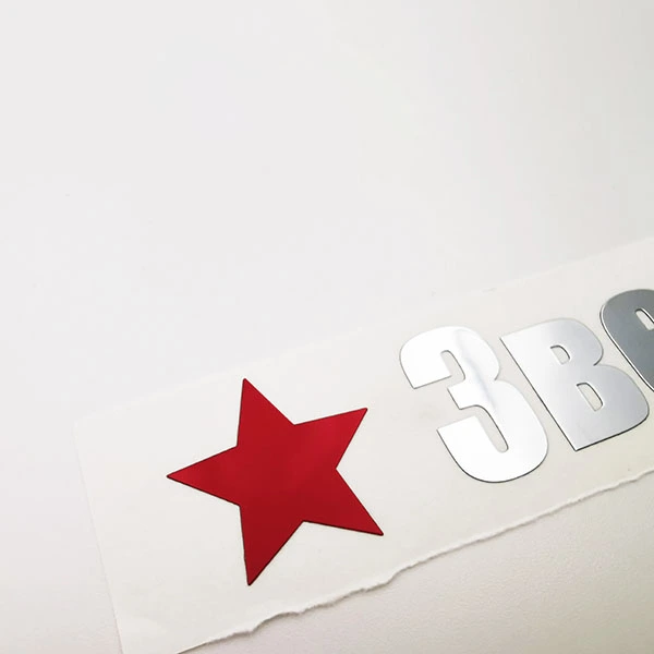 Nikkel metaalachtige stickerstickers