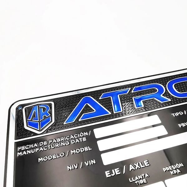 Bedrijfsmerk aluminium label