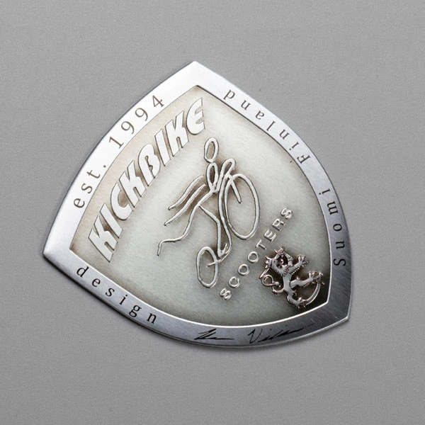 Metalen aluminium naamplaatje