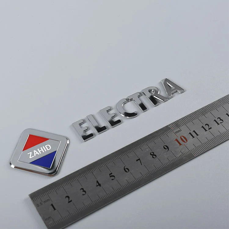 3D metalen plaatsticker