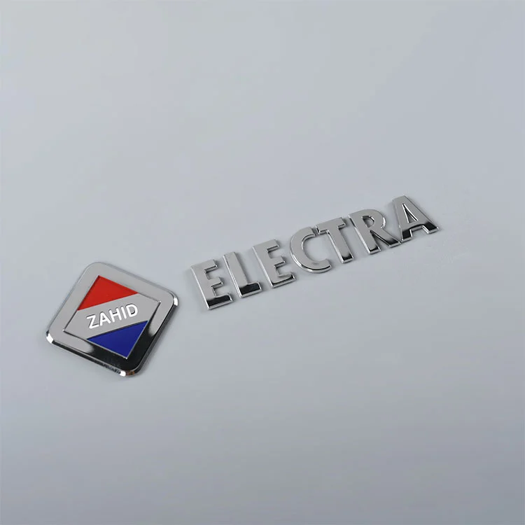 3D metalen plaatsticker