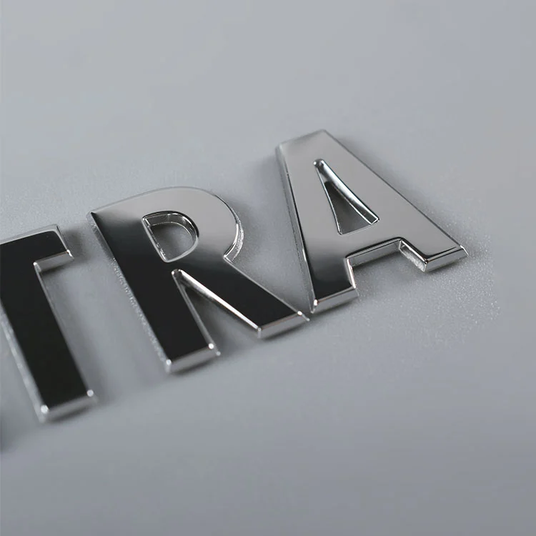 3D metalen plaatsticker