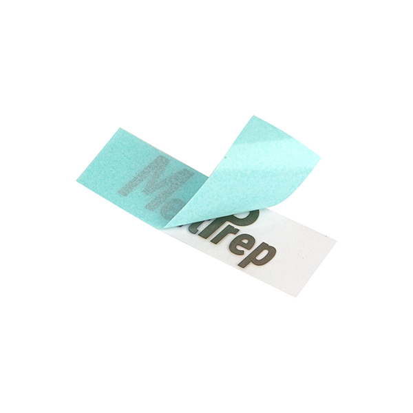 Nikkel metalen stickerlabel