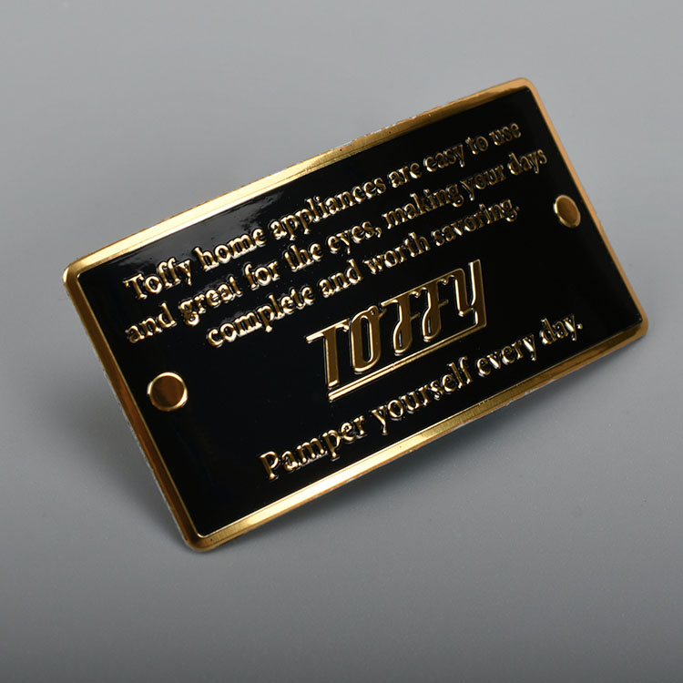 Aluminium bedrukt goud metaallabel