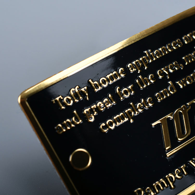 Aluminium bedrukt goud metaallabel