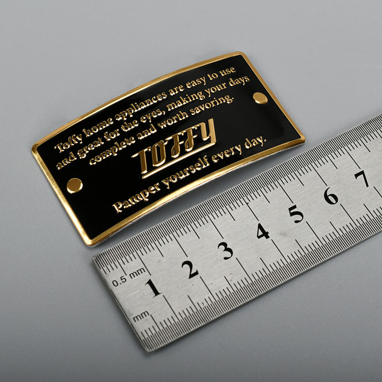Aluminium bedrukt goud metaallabel