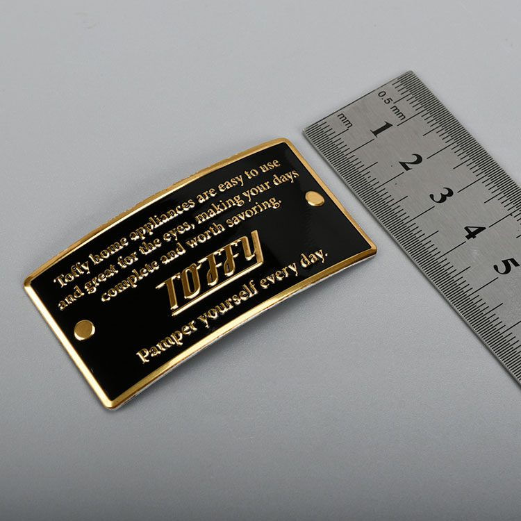 Aluminium bedrukt goud metaallabel