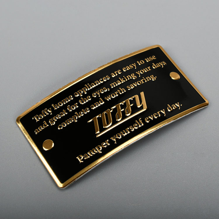 Aluminium bedrukt goud metaallabel