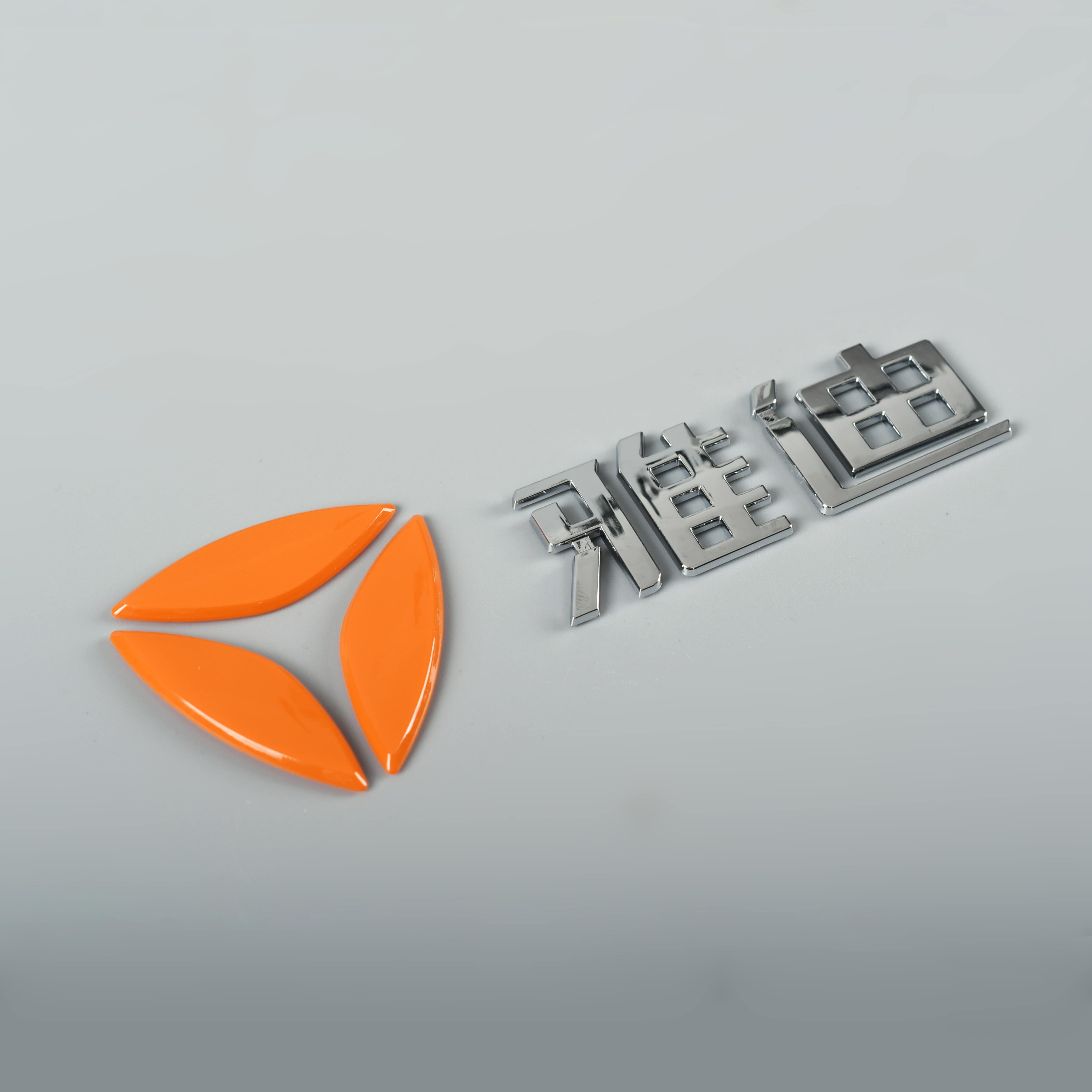 3D motorfiets label sticker kunststof chroom logo ABS badge