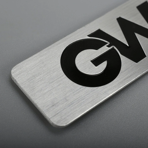 Metalen badge aluminium label