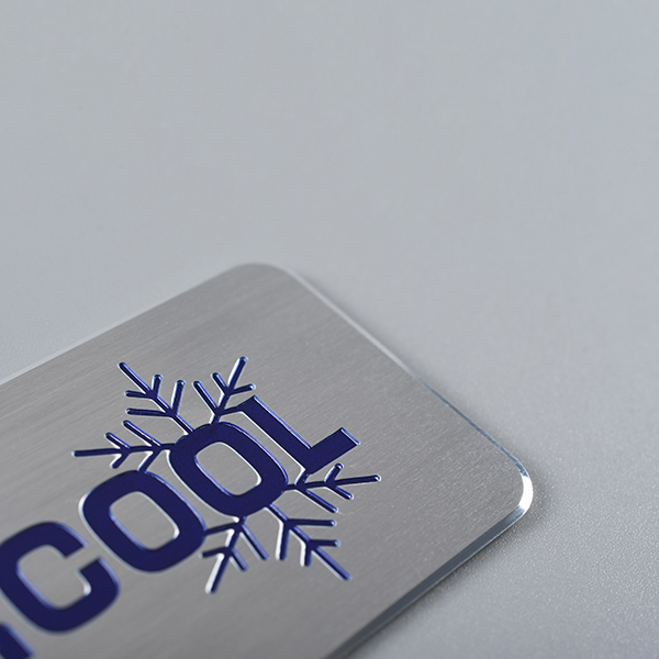 Geanodiseerd aluminium naamplaatje