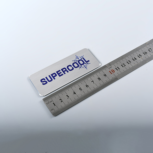 Geanodiseerd aluminium naamplaatje