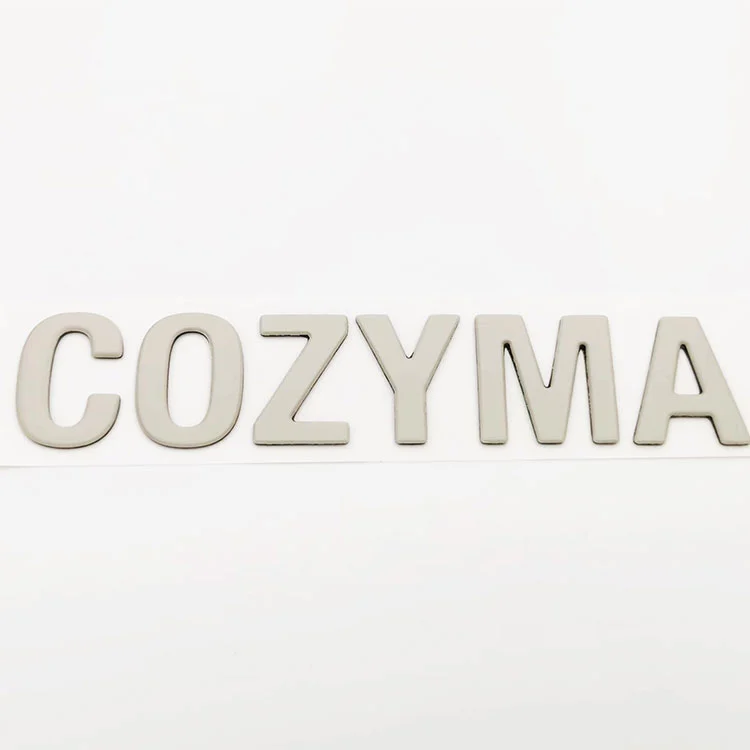 3D Chrome Silver Soft Label Sticker