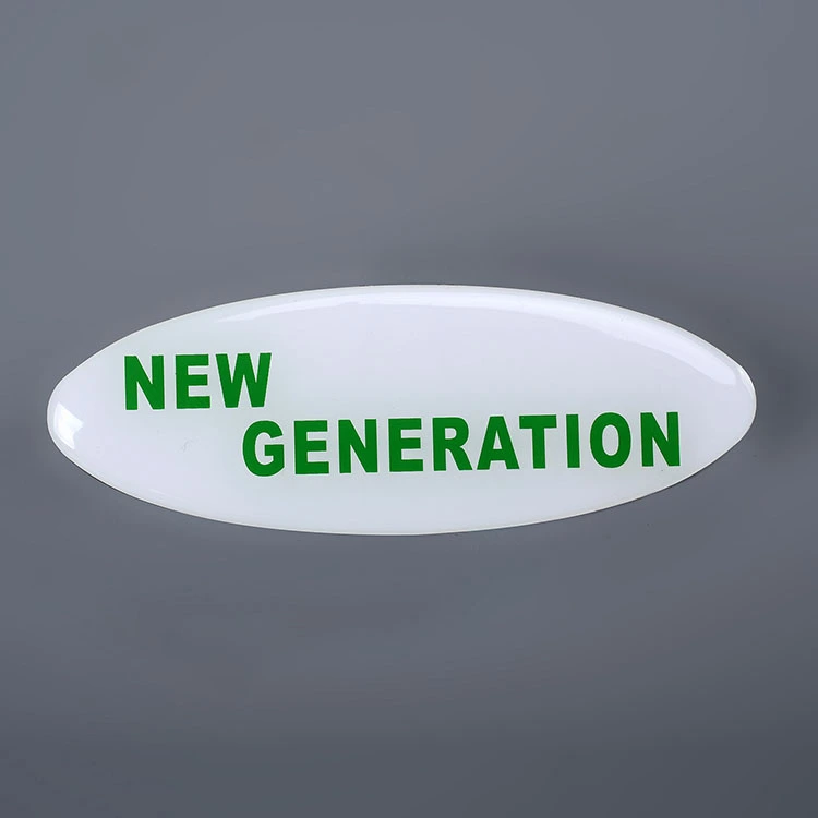 3D -logo Clear Resin Epoxy Sticker