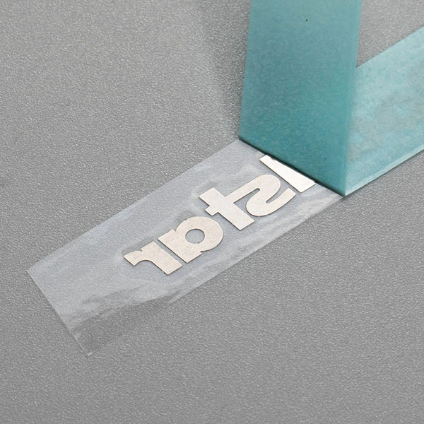 3D-logo overdracht metalen labels