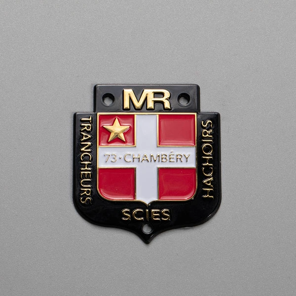 3D nikkel metalen logosticker