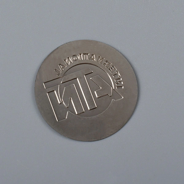 3D nikkellabel sticker