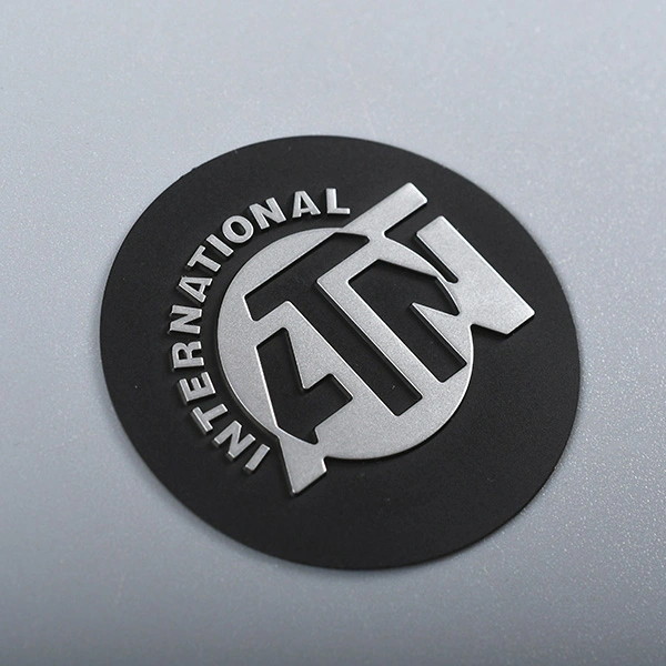 3D nikkellabel sticker