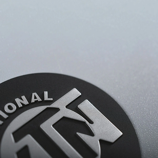 3D nikkellabel sticker