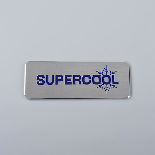 Geanodiseerd aluminium naamplaatje