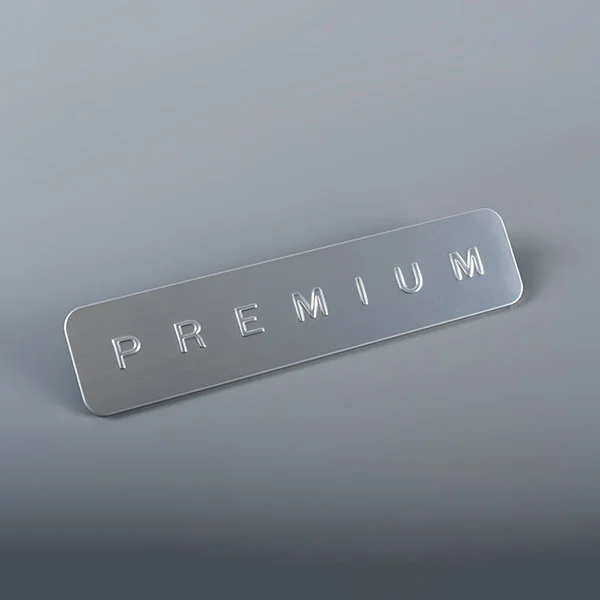 Merkbedrukt aluminium label