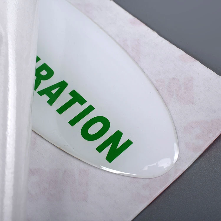 3D -logo Clear Resin Epoxy Sticker