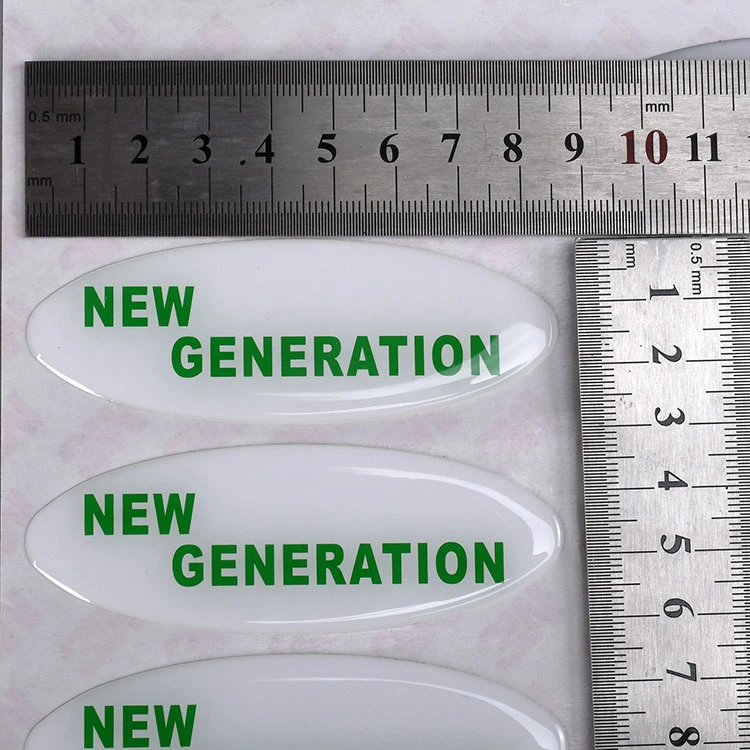 3D -logo Clear Resin Epoxy Sticker