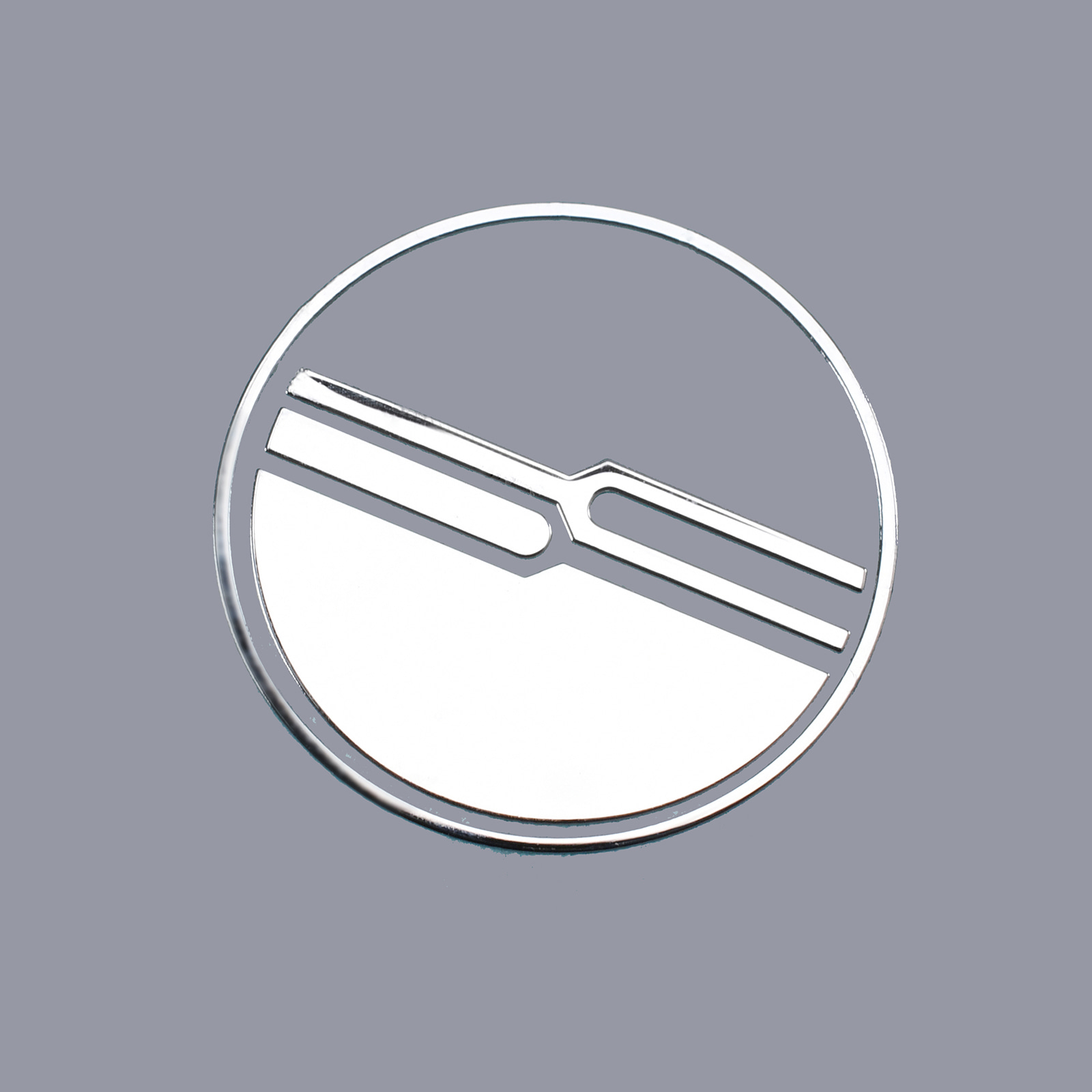 Chroomkleurige metalen logostickers met sterke lijm