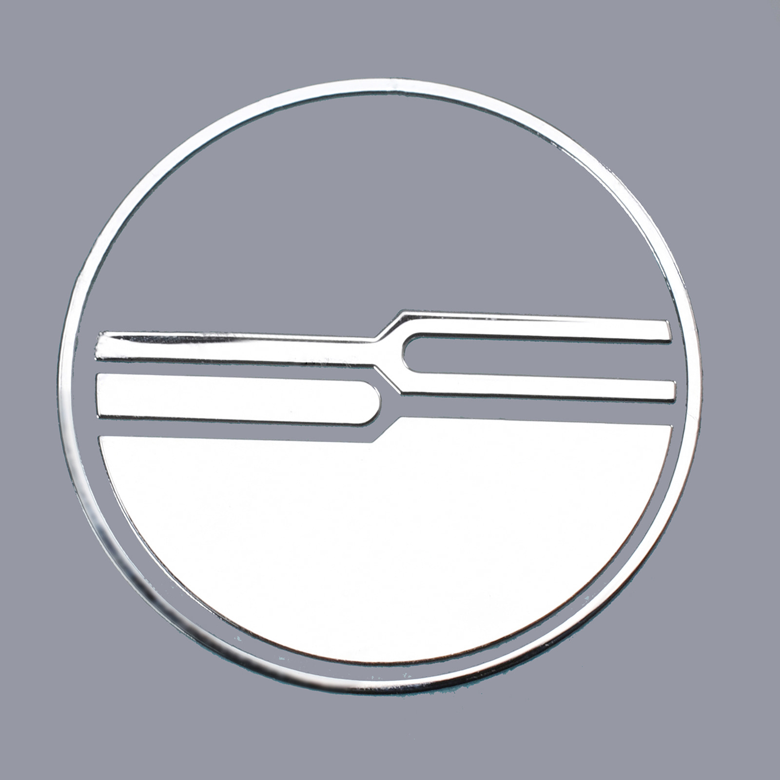 Chroomkleurige metalen logostickers met sterke lijm