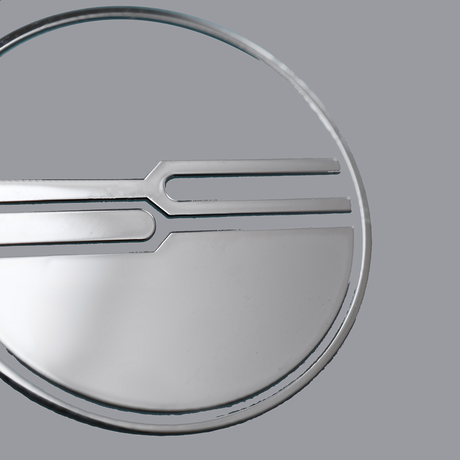 Chroomkleurige metalen logostickers met sterke lijm