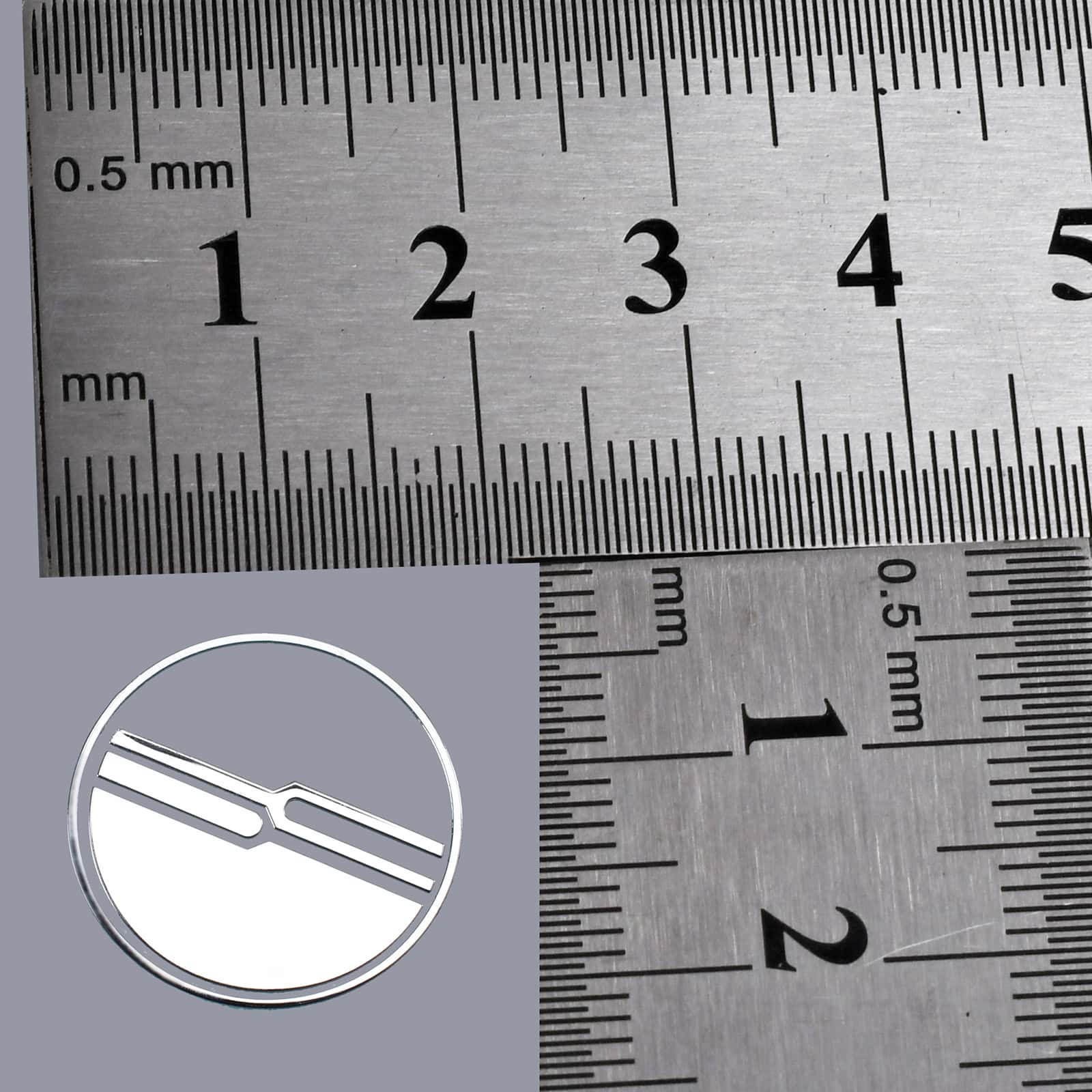 Chroomkleurige metalen logostickers met sterke lijm