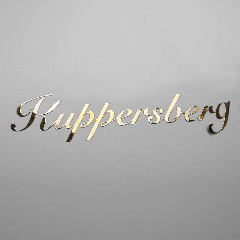 Galvaniserend metalen logo-label