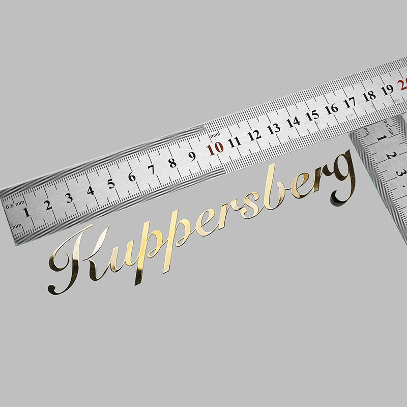 Galvaniserend metalen logo-label