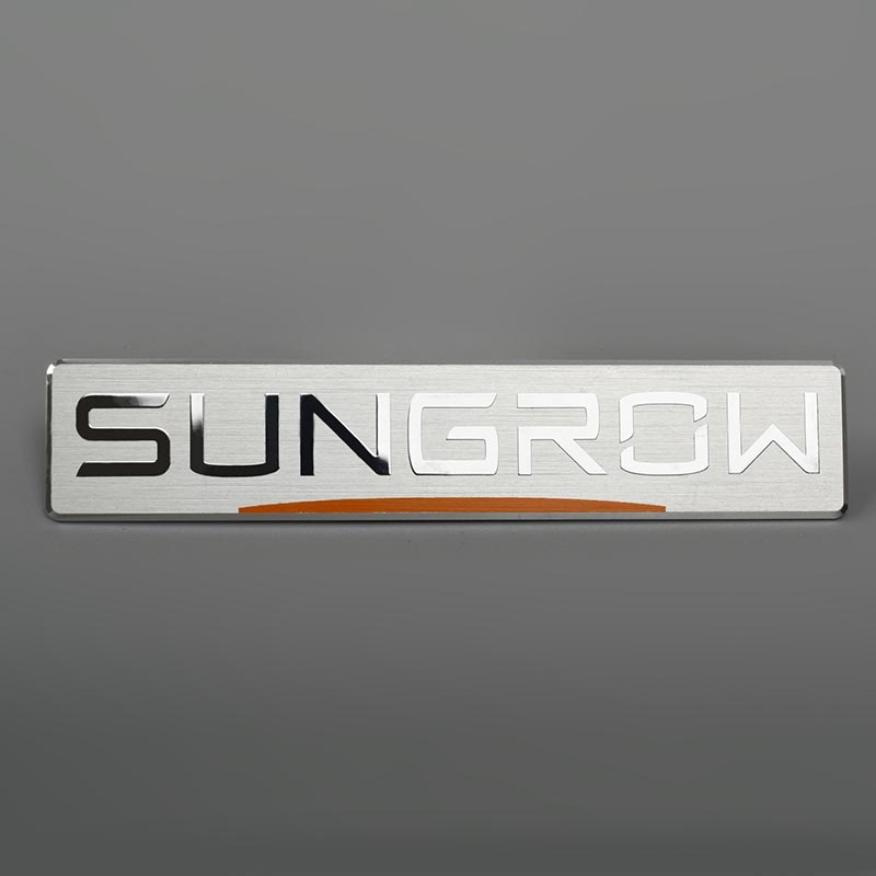 Geëtste aluminium logoplaat