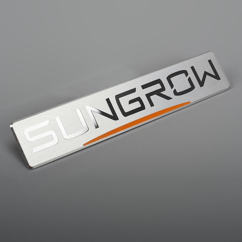 Geëtste aluminium logoplaat