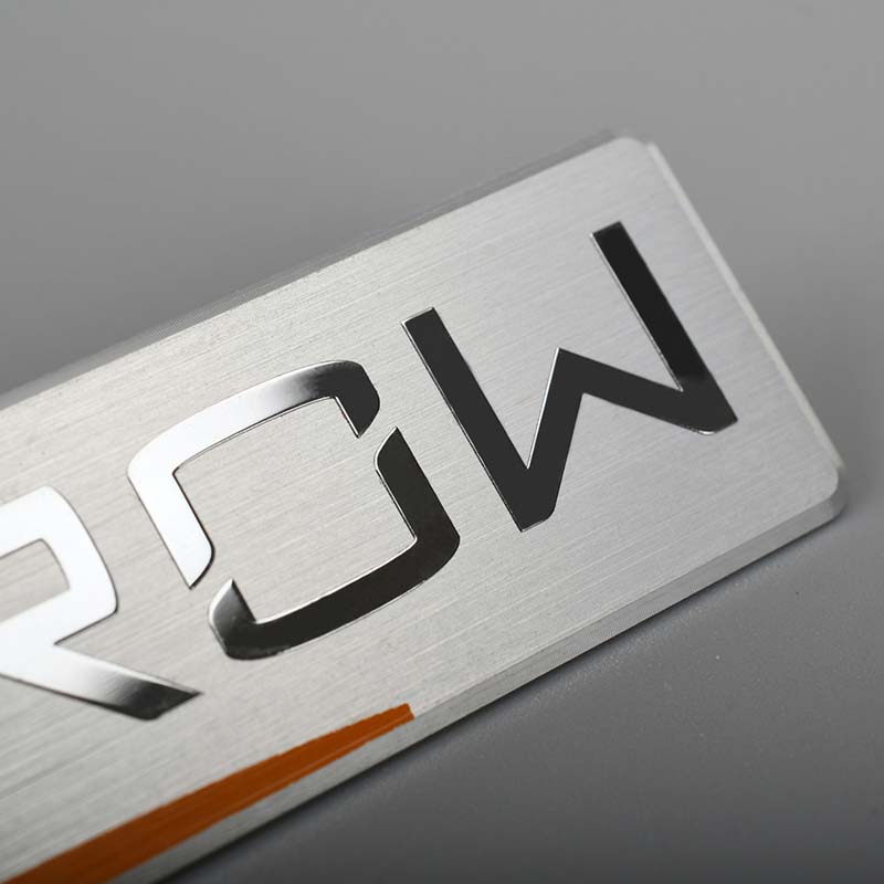 Geëtste aluminium logoplaat