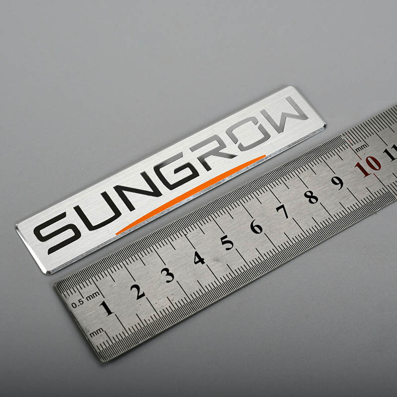 Geëtste aluminium logoplaat