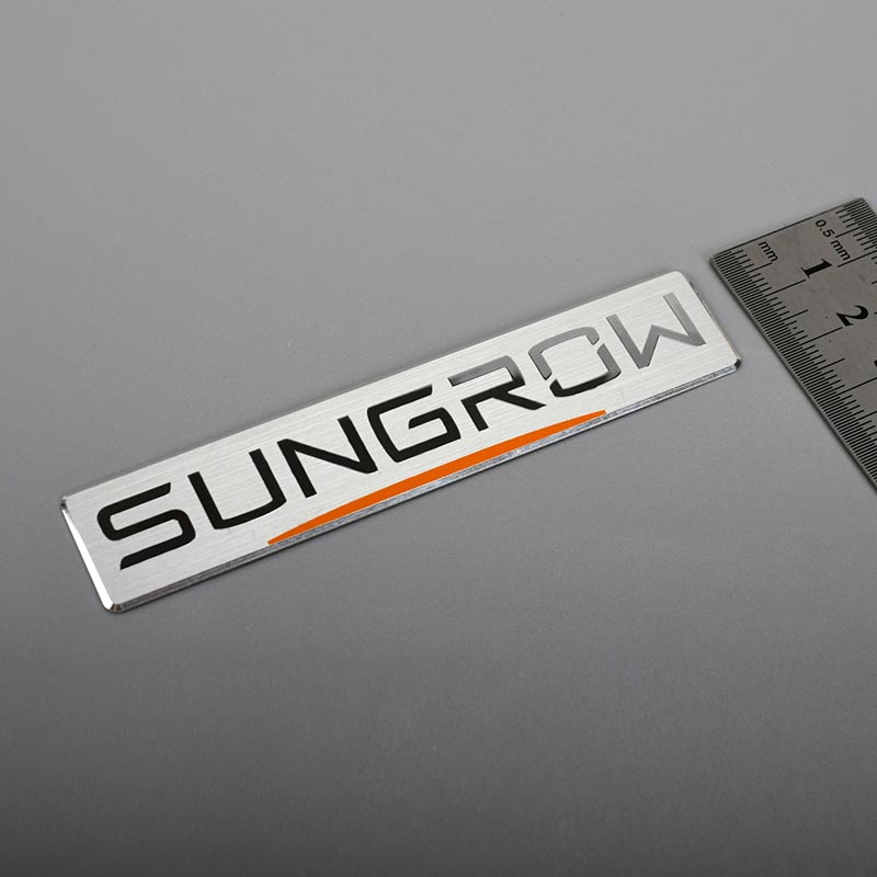 Geëtste aluminium logoplaat