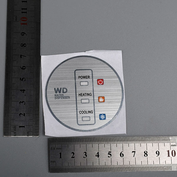 Glanzend membraanlabel Matte sticker op het bedieningspaneel aan de voorkant