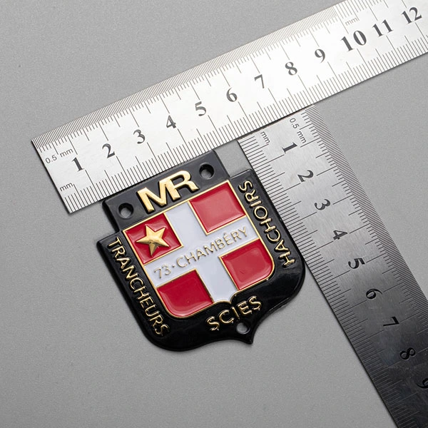 3D nikkel metalen logosticker