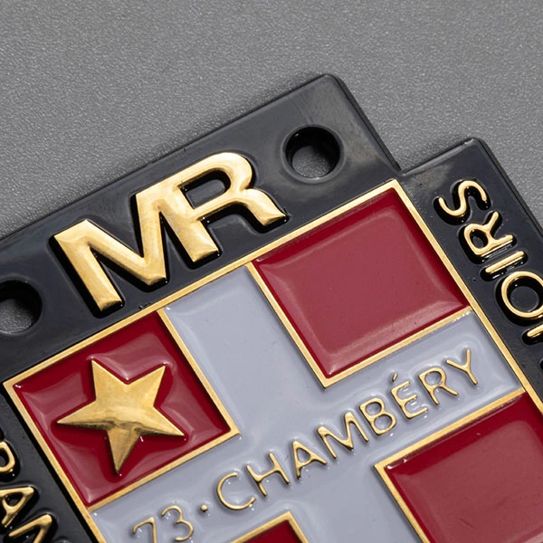 3D nikkel metalen logosticker