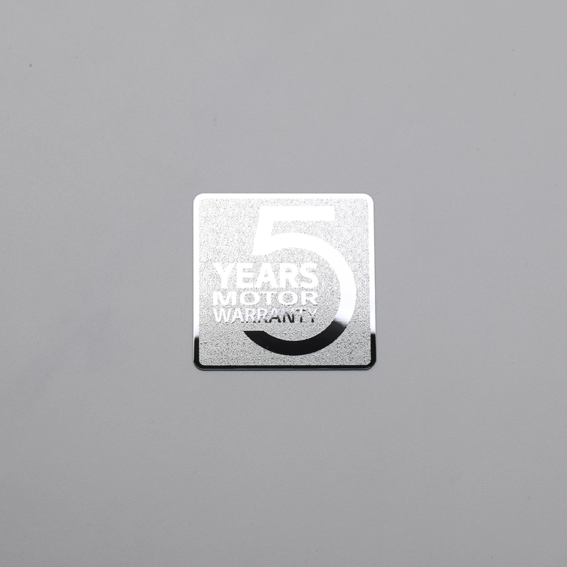 Metaal Chroom Textuur Label Zilver Dunne zelfklevende sticker