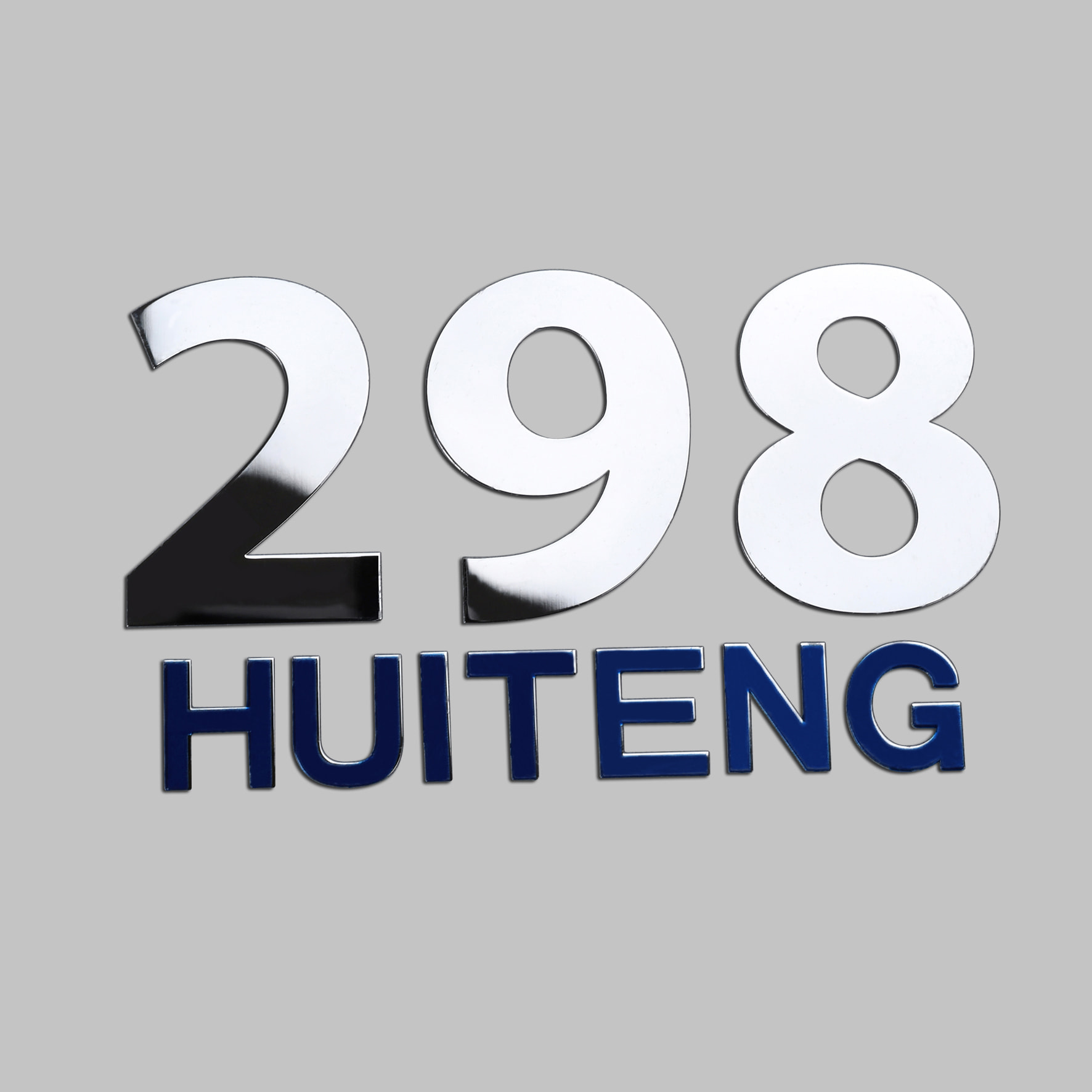 Metalen logosticker