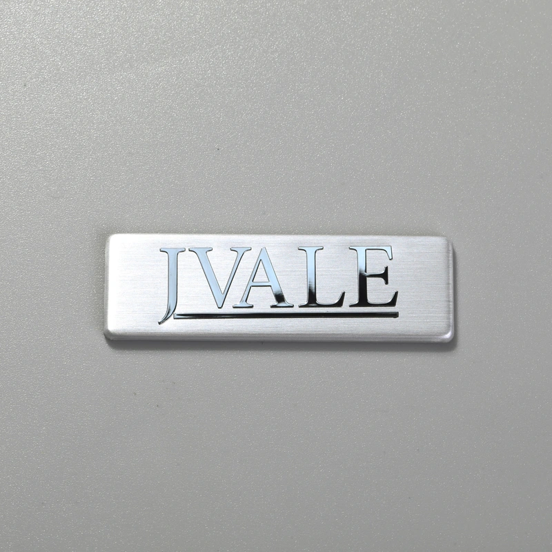 Aluminium merklogostickers voor apparatuur