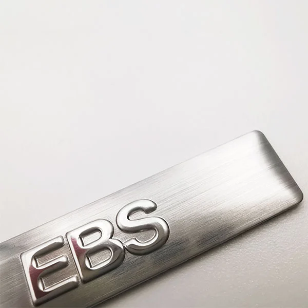 Metalen naamplaatje aluminium logo