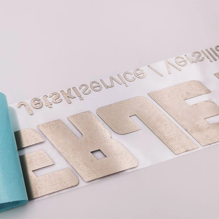 Metalen nikkel logo label sticker