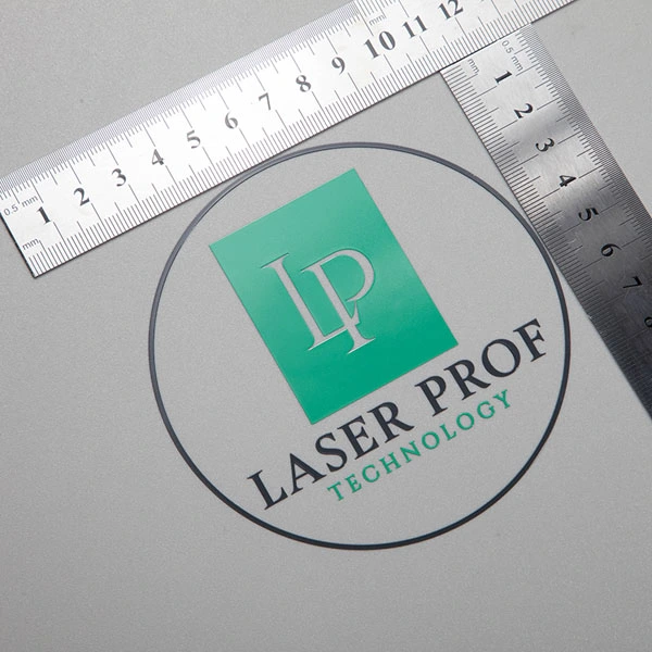 Nikkellogo metalen labelsticker