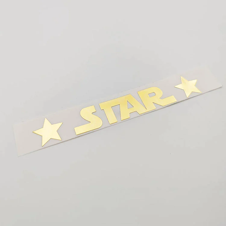 Gouden Chrome Logo Metal Sricker